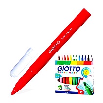 Набор фломастеров цветных Giotto Turbo Maxi, утолщенные, на водной основе, 12 цветов